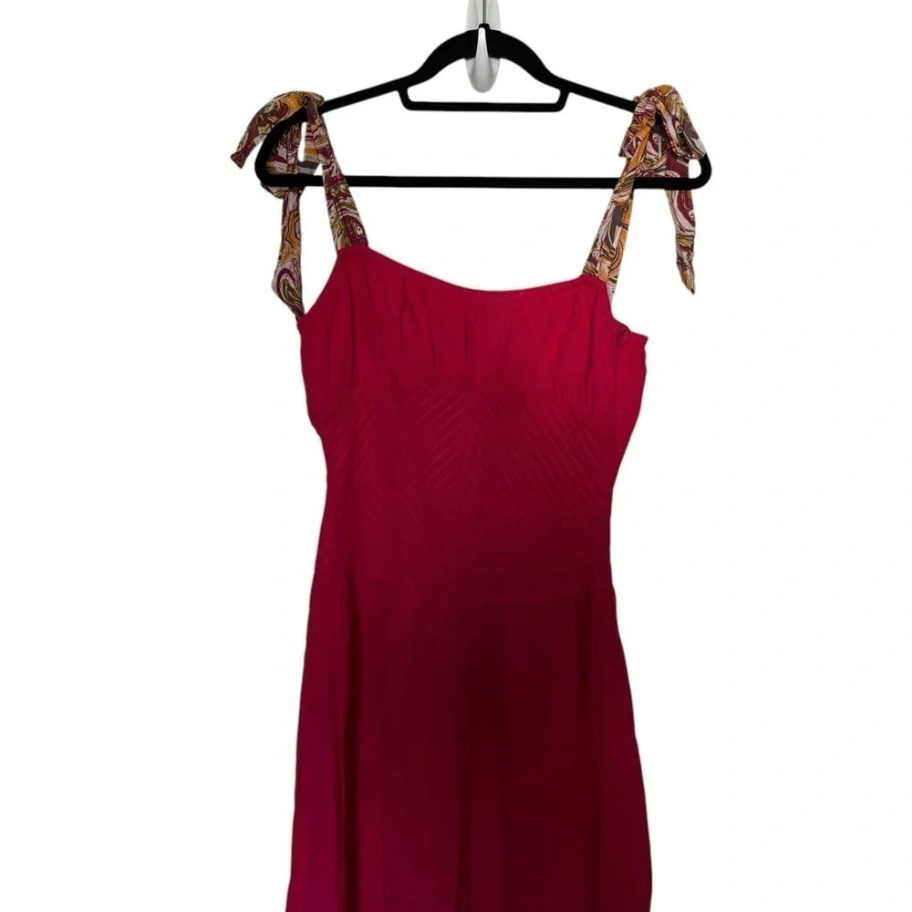 FREE PEOPLE Womens Pink Sleeveless Square Neck Maxi Dress